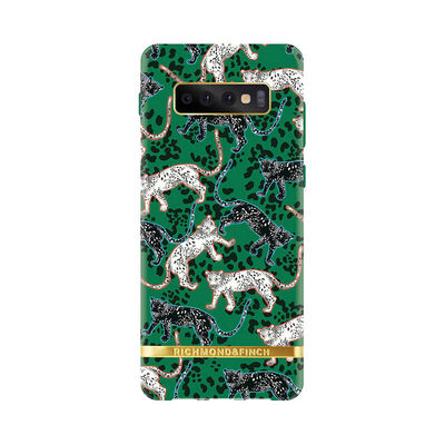 Richmond & Finch Case Green Leopard + Matching PopGrip