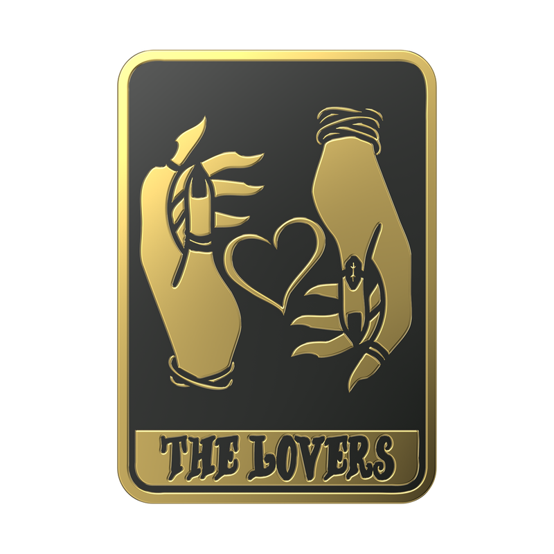 Enamel Tarot Card The Lovers image number 0