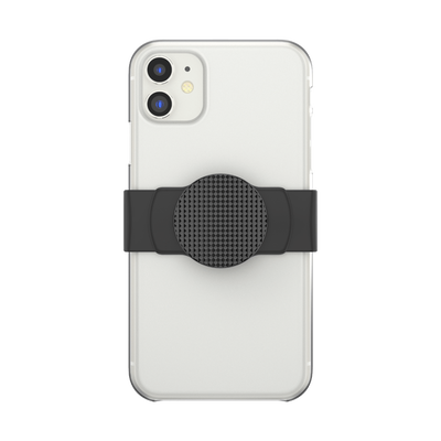 Secondary image for hover PopGrip Slide Stretch Knurled Texture on Black with Square Edges